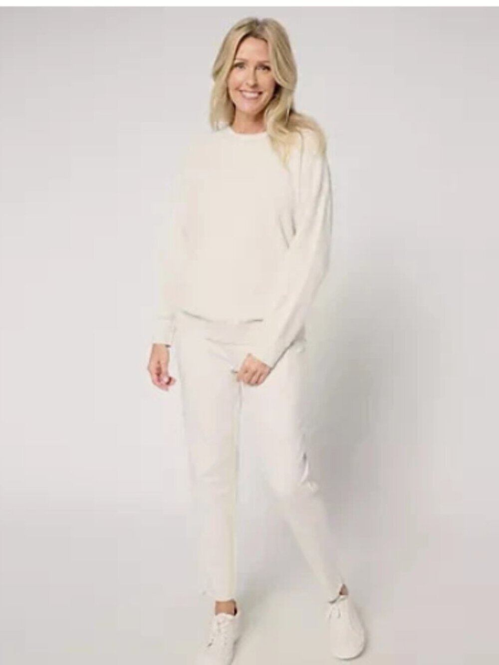 Barefoot Dreams CozyChic Lte Pullover &Strght Leg Pant-Almond-Tall Large-A657446